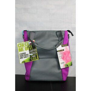 Tech Tote Charges Phone and Tablet With Many Pockets And Original Tags